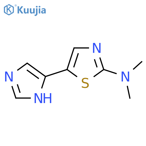 5-(1H-imidazol-4-yl)-N,N-dimethyl-1,3-thiazol-2-amine structure