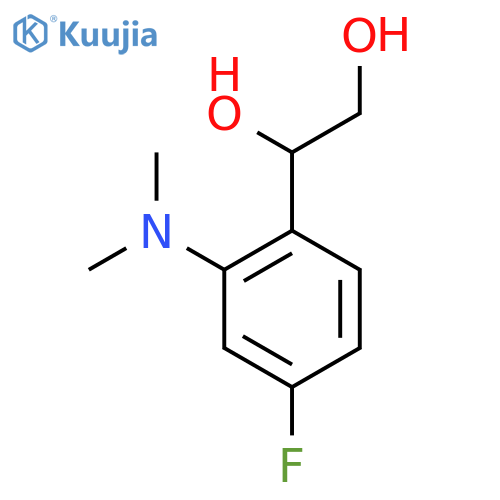 1-2-(dimethylamino)-4-fluorophenylethane-1,2-diol structure