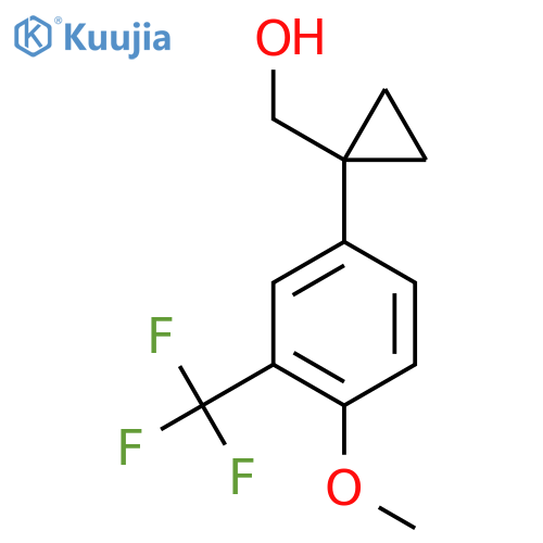 {1-4-methoxy-3-(trifluoromethyl)phenylcyclopropyl}methanol structure