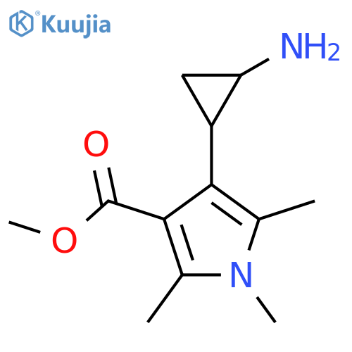 methyl 4-(2-aminocyclopropyl)-1,2,5-trimethyl-1H-pyrrole-3-carboxylate structure