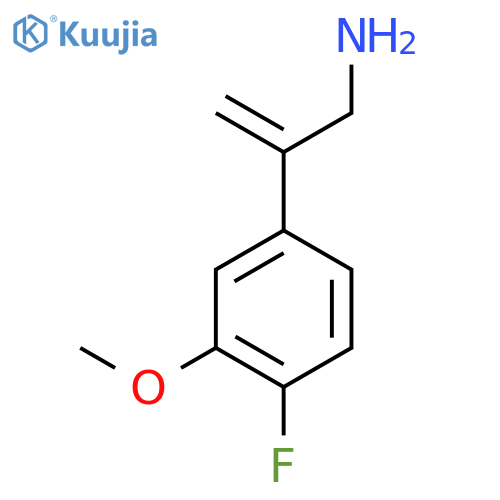 2-(4-fluoro-3-methoxyphenyl)prop-2-en-1-amine structure