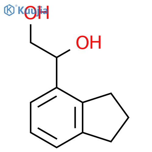 1-(2,3-dihydro-1H-inden-4-yl)ethane-1,2-diol structure
