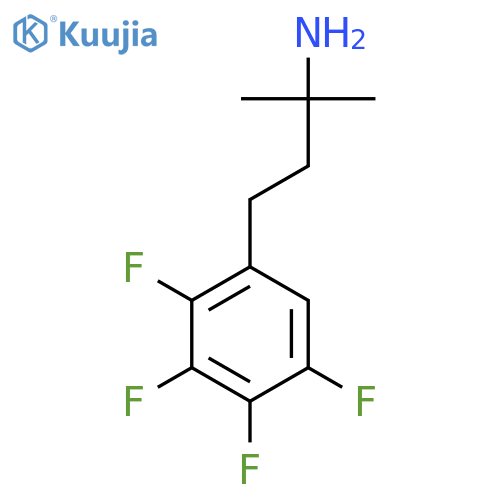 2-methyl-4-(2,3,4,5-tetrafluorophenyl)butan-2-amine structure