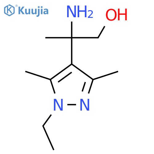 2-amino-2-(1-ethyl-3,5-dimethyl-1H-pyrazol-4-yl)propan-1-ol structure