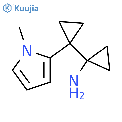 1-1-(1-methyl-1H-pyrrol-2-yl)cyclopropylcyclopropan-1-amine structure