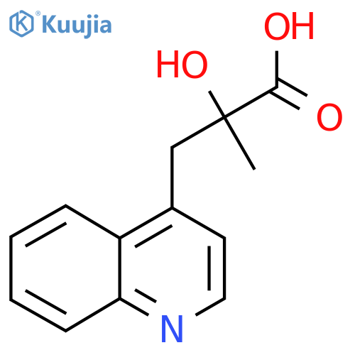 2-hydroxy-2-methyl-3-(quinolin-4-yl)propanoic acid structure