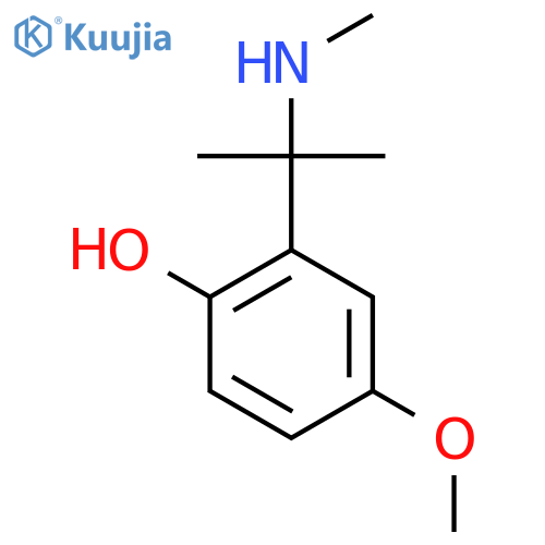 4-methoxy-2-2-(methylamino)propan-2-ylphenol structure