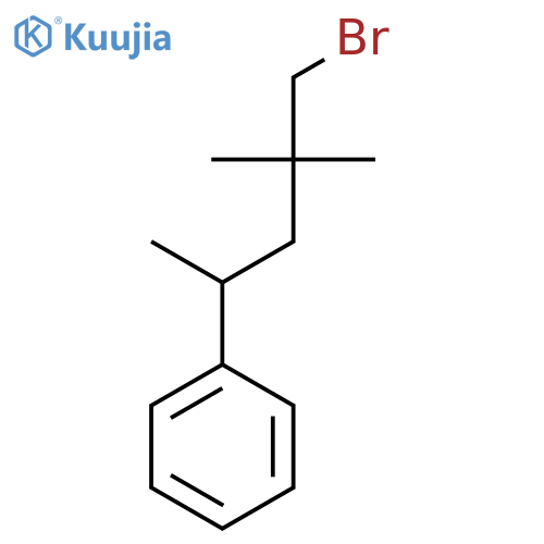 (5-bromo-4,4-dimethylpentan-2-yl)benzene structure