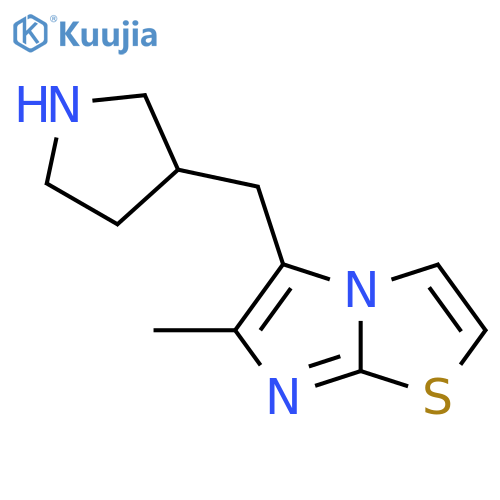 3-({6-methylimidazo2,1-b1,3thiazol-5-yl}methyl)pyrrolidine structure