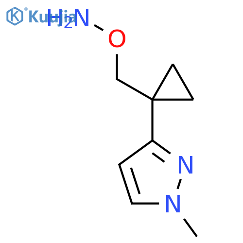 O-{1-(1-methyl-1H-pyrazol-3-yl)cyclopropylmethyl}hydroxylamine structure