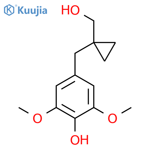 4-{1-(hydroxymethyl)cyclopropylmethyl}-2,6-dimethoxyphenol structure