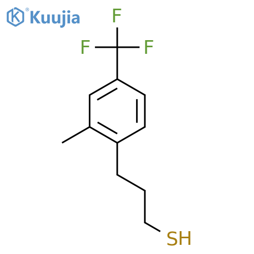 3-2-methyl-4-(trifluoromethyl)phenylpropane-1-thiol structure