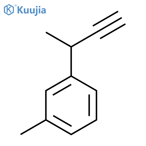 1-(but-3-yn-2-yl)-3-methylbenzene structure