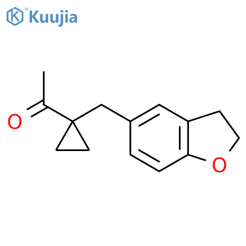 1-{1-(2,3-dihydro-1-benzofuran-5-yl)methylcyclopropyl}ethan-1-one structure