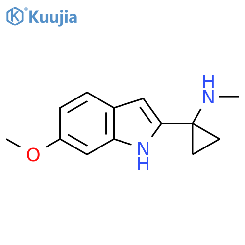 1-(6-methoxy-1H-indol-2-yl)-N-methylcyclopropan-1-amine structure