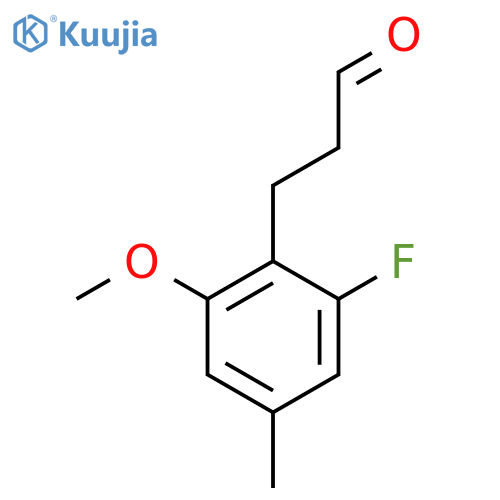 3-(2-fluoro-6-methoxy-4-methylphenyl)propanal structure