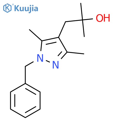 1-(1-benzyl-3,5-dimethyl-1H-pyrazol-4-yl)-2-methylpropan-2-ol structure
