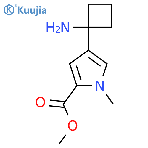 methyl 4-(1-aminocyclobutyl)-1-methyl-1H-pyrrole-2-carboxylate structure