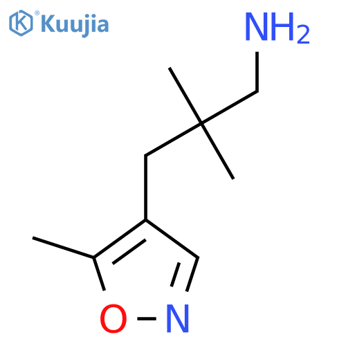 2,2-dimethyl-3-(5-methyl-1,2-oxazol-4-yl)propan-1-amine structure