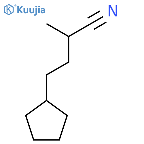 4-cyclopentyl-2-methylbutanenitrile structure