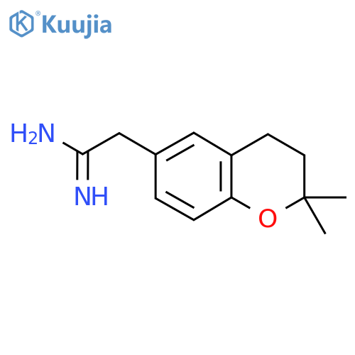 2-(2,2-dimethyl-3,4-dihydro-2H-1-benzopyran-6-yl)ethanimidamide structure