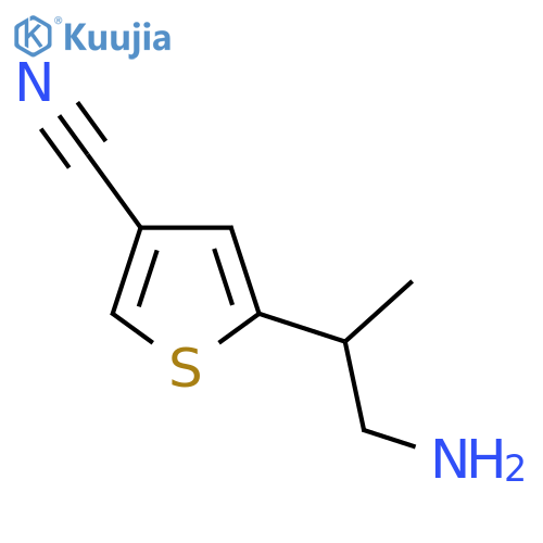 5-(1-aminopropan-2-yl)thiophene-3-carbonitrile structure