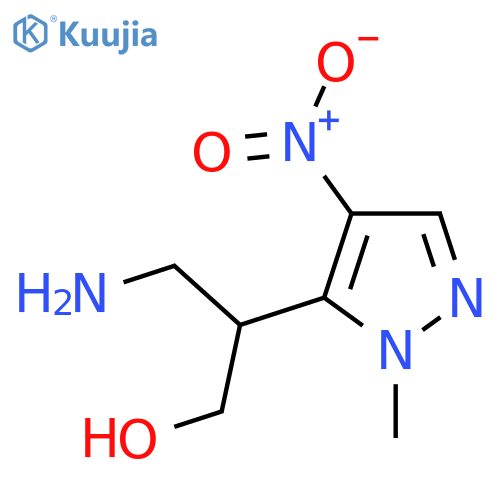 3-amino-2-(1-methyl-4-nitro-1H-pyrazol-5-yl)propan-1-ol structure