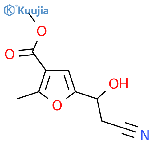 methyl 5-(2-cyano-1-hydroxyethyl)-2-methylfuran-3-carboxylate structure