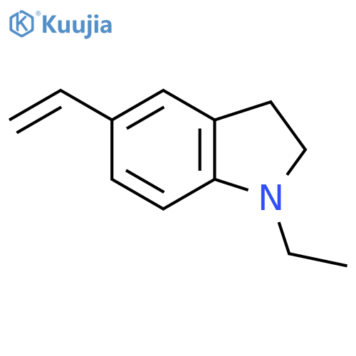 5-ethenyl-1-ethyl-2,3-dihydro-1H-indole structure