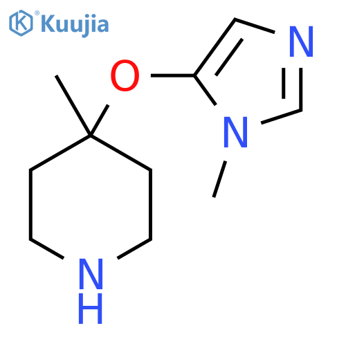 4-methyl-4-(1-methyl-1H-imidazol-5-yl)oxypiperidine structure