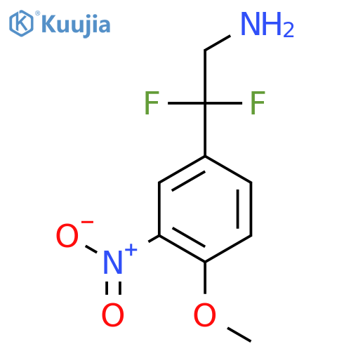 2,2-difluoro-2-(4-methoxy-3-nitrophenyl)ethan-1-amine structure