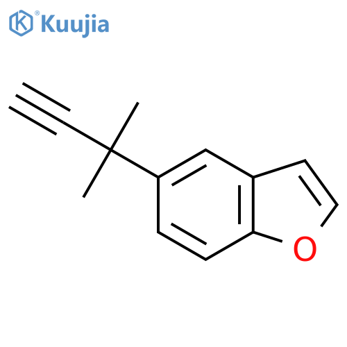 5-(2-methylbut-3-yn-2-yl)-1-benzofuran structure