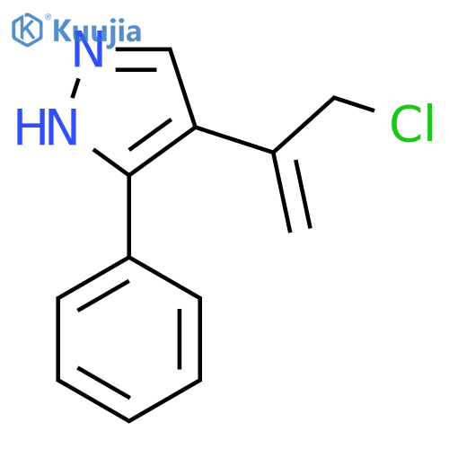 4-(3-chloroprop-1-en-2-yl)-3-phenyl-1H-pyrazole structure