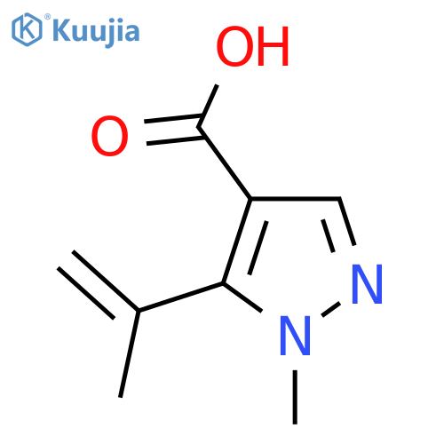 1-methyl-5-(prop-1-en-2-yl)-1H-pyrazole-4-carboxylic acid structure