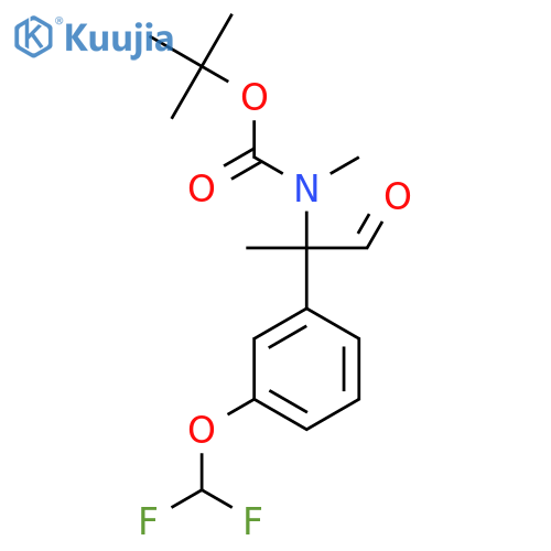 tert-butyl N-{2-3-(difluoromethoxy)phenyl-1-oxopropan-2-yl}-N-methylcarbamate structure