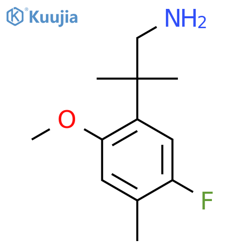 2-(5-fluoro-2-methoxy-4-methylphenyl)-2-methylpropan-1-amine structure