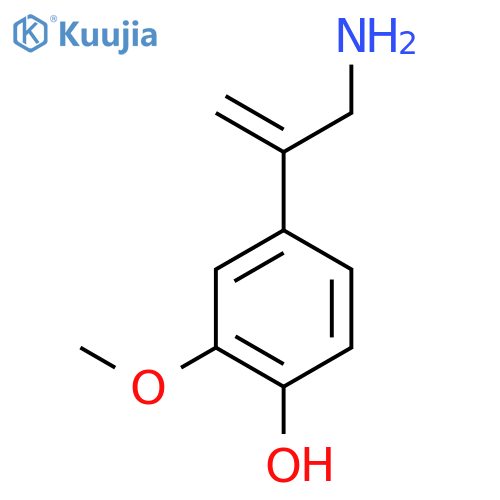 4-(3-aminoprop-1-en-2-yl)-2-methoxyphenol structure