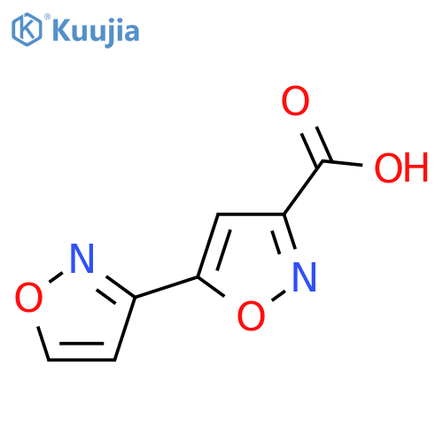 5-(1,2-oxazol-3-yl)-1,2-oxazole-3-carboxylic acid structure