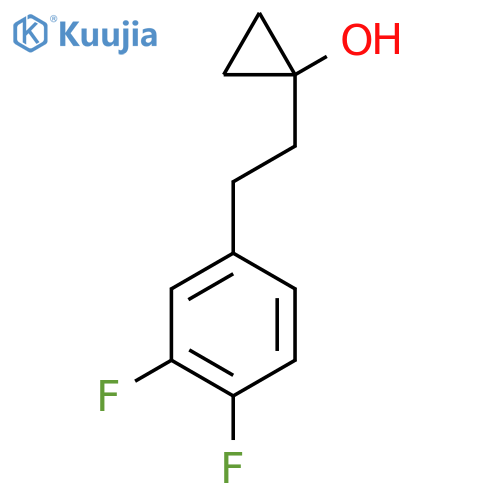 1-2-(3,4-difluorophenyl)ethylcyclopropan-1-ol structure