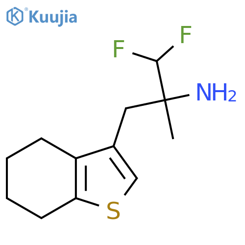1,1-difluoro-2-methyl-3-(4,5,6,7-tetrahydro-1-benzothiophen-3-yl)propan-2-amine structure
