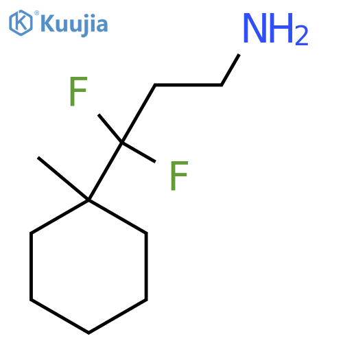 3,3-difluoro-3-(1-methylcyclohexyl)propan-1-amine structure