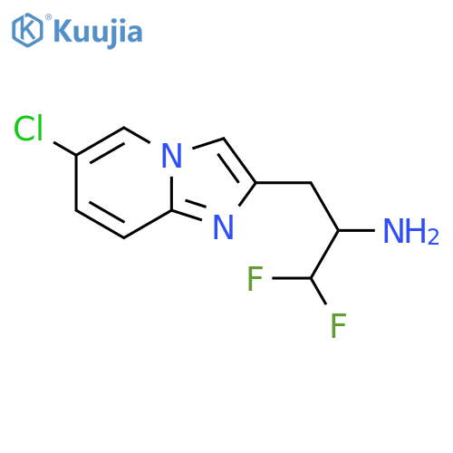 3-{6-chloroimidazo1,2-apyridin-2-yl}-1,1-difluoropropan-2-amine structure