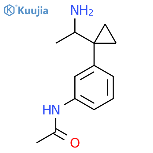 N-{3-1-(1-aminoethyl)cyclopropylphenyl}acetamide structure