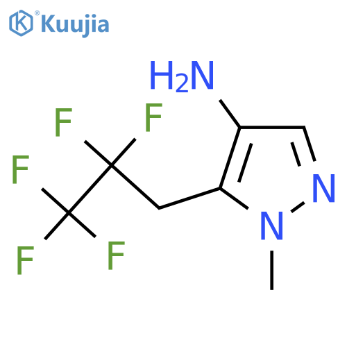 1-methyl-5-(2,2,3,3,3-pentafluoropropyl)-1H-pyrazol-4-amine structure