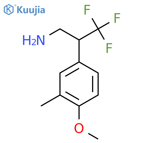 3,3,3-trifluoro-2-(4-methoxy-3-methylphenyl)propan-1-amine structure