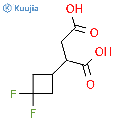 2-(3,3-difluorocyclobutyl)butanedioic acid structure
