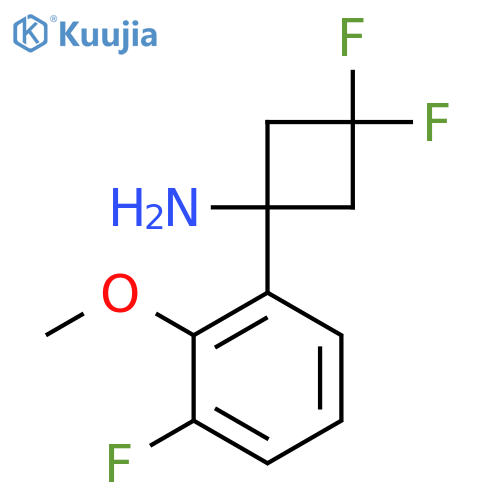 3,3-difluoro-1-(3-fluoro-2-methoxyphenyl)cyclobutan-1-amine structure