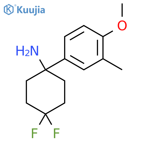 4,4-difluoro-1-(4-methoxy-3-methylphenyl)cyclohexan-1-amine structure