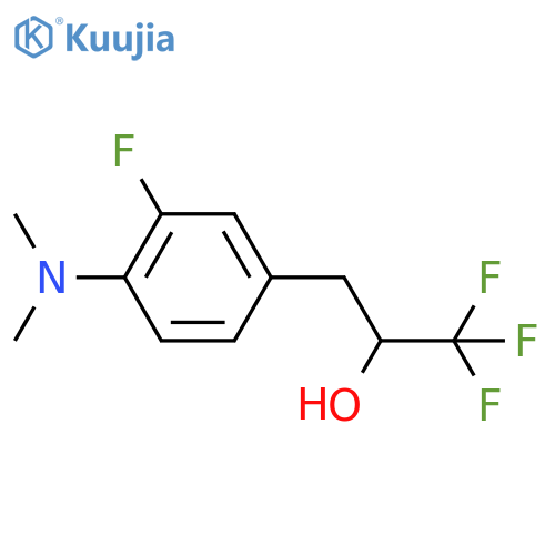3-4-(dimethylamino)-3-fluorophenyl-1,1,1-trifluoropropan-2-ol structure
