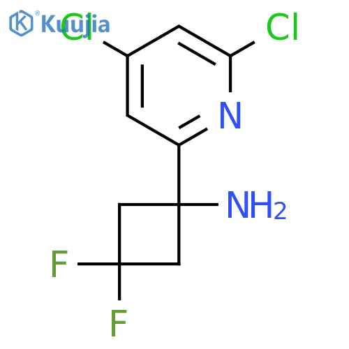 1-(4,6-dichloropyridin-2-yl)-3,3-difluorocyclobutan-1-amine structure